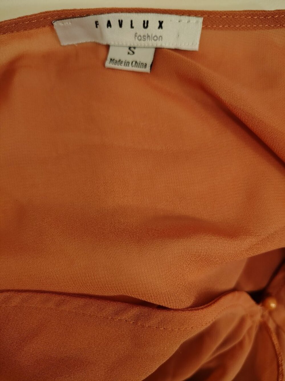 FAVLUX Sheer Terracotta Chiffon Ruffle High-Low Duster - Picture 11 of 11